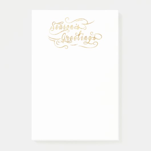 Seizoengroeten (GOLD) Post-it® Notes (Voorkant)