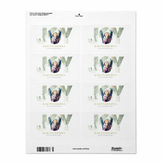 Seizoengroeten (GROENEN) Etiket (Full Sheet)