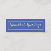 Seizoengroeten/Hanukkah Blessings Mini Visitekaartje (Achterkant)