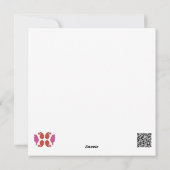 Seizoengroeten in groen handschrift met harten feestdagenkaart (Achterkant)