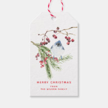 Seizoengroeten - kerstgroen met vogel