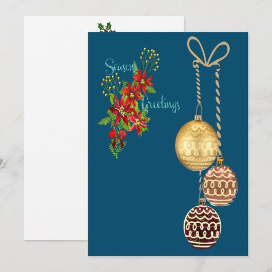 Seizoengroeten Kerstkaart (Voorkant / Achterkant)