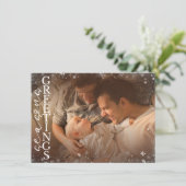 Seizoengroeten | Kerstsneeuwvlok 2 Foto Feestdagenkaart (Staand voorkant)