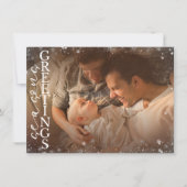 Seizoengroeten | Kerstsneeuwvlok 2 Foto Feestdagenkaart (Voorkant)