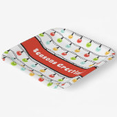 Seizoengroeten | Kute kerstlampjes Papieren Bordje (Gebogen)