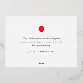 Seizoengroeten Landelijke dennenkrans van hout Folie Feestdagenkaart (Achterkant)