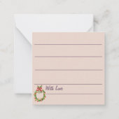 Seizoengroeten Nota Kaart Notitiekaartje (Achterkant)