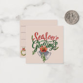 Seizoengroeten Nota Kaart Notitiekaartje (Voorkant / Achterkant in situ)