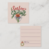 Seizoengroeten Nota Kaart Notitiekaartje (Voorkant / Achterkant)