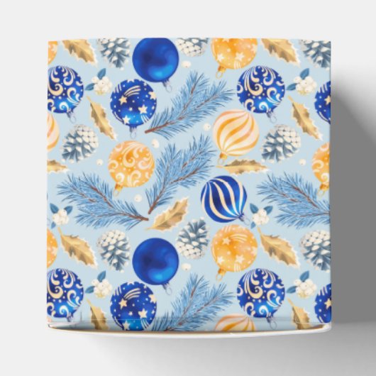 Seizoengroeten Ornament Favor Box Bedankdoosjes (Bovenkant)