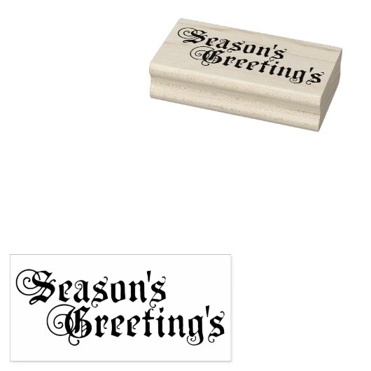 Seizoengroeten Rubberstempel (Gestempeld)