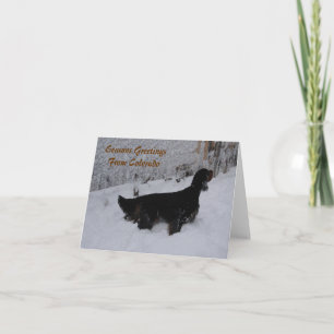 Seizoengroeten uit Colorado Gordon Setter Kaart