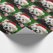 Seizoengroeten uit de Rode Panda-kerstman Cadeaupapier (Hoek)