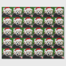 Seizoengroeten uit de Rode Panda-kerstman Cadeaupapier
