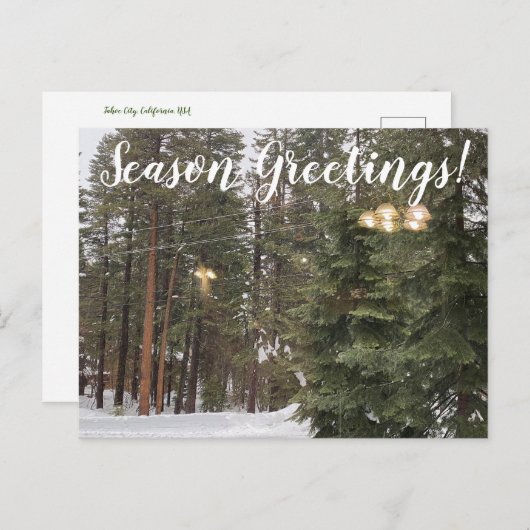 Seizoengroeten uit Tahoe City Briefkaart (Voorkant / Achterkant)
