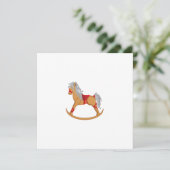 Seizoengroeten: Uitnodigingen voor Rocking Horse (Staand voorkant)