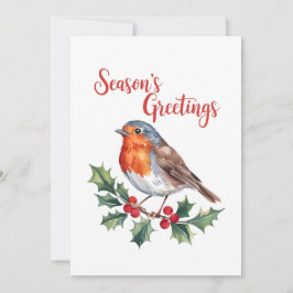 Seizoengroeten van de opgewekte Robin Kaart