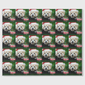 Seizoengroeten van Red Panda Santa Wrapping Pa Cadeaupapier (Vlak)