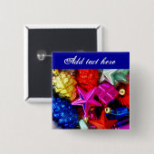 Seizoengroeten_ Vierkante Button 5,1 Cm (Voorkant /achterkant)