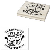 Seizoengroeten | Zout- en peppervaartuigen Rubberstempel (Gestempeld)