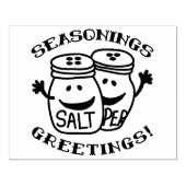 Seizoengroeten | Zout- en peppervaartuigen Rubberstempel (Afrduk)
