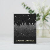 Seizoengroeten Zwarte Nachtelijke Hemel Sterren Go Feestdagenkaart (Staand voorkant)