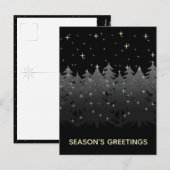 Seizoengroeten Zwarte Nachtelijke Hemel Sterren Go Feestdagenkaart (Voorkant / Achterkant)