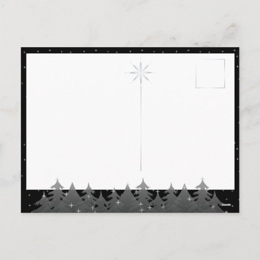 Seizoengroeten Zwarte Nachtelijke Hemel Sterren Go Feestdagenkaart (Achterkant)