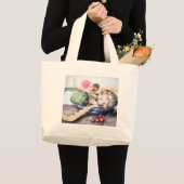 SEIZOENKUNST, ROOS EN STRAATRIA GROTE TOTE BAG (Voorkant (product))