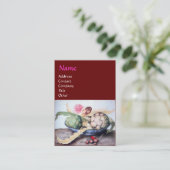 SEIZOENS 4- KUNSTSTOF, ROOS EN STRAATJES VISITEKAARTJE (Staand voorkant)