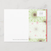 SEIZOENS FOTOKAART :: gedesigneerde sneeuwvlok P2 Feestdagenkaart (Achterkant)