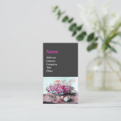 SEIZOEN'S FRUIT / AARDBEIEN, PEREN roze grijs Visitekaartje (Staand voorkant)