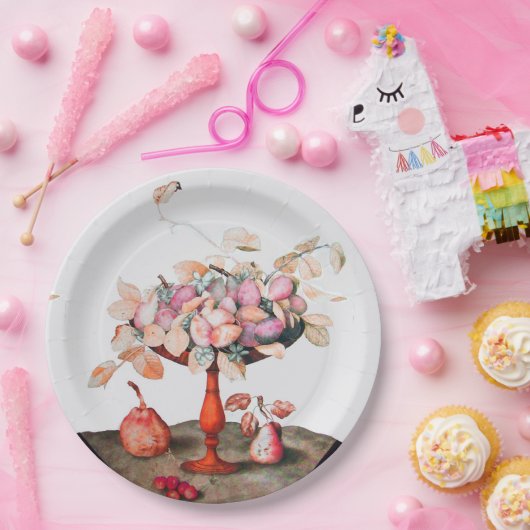 SEIZOEN'S FRUIT / JASMINES, PRUIMEN, PEREN PAPIEREN BORDJE (Feest)