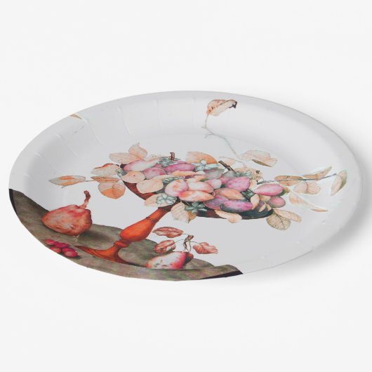 SEIZOEN'S FRUIT / JASMINES, PRUIMEN, PEREN PAPIEREN BORDJE (Gekanteld)