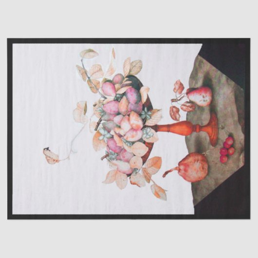 SEIZOEN'S FRUIT / JASMINES, PRUIMEN, PEREN TISSUEPAPIER (Voorkant)