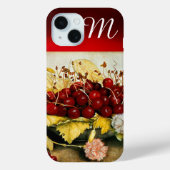 SEIZOEN'S FRUIT / KERSEN EN ANJERS Monogram Case-Mate iPhone Case (Achterkant)