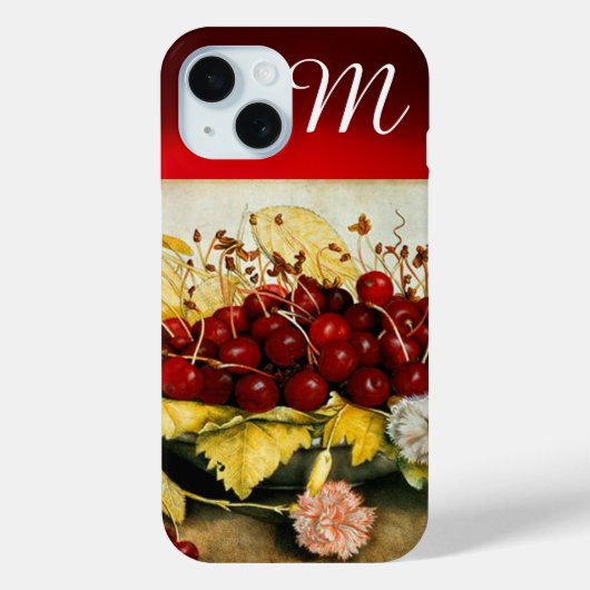 SEIZOEN'S FRUIT / KERSEN EN ANJERS Monogram Case-Mate iPhone Case (Achterkant)