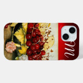 SEIZOEN'S FRUIT / KERSEN EN ANJERS Monogram Case-Mate iPhone Case (Achterkant (horizontaal))