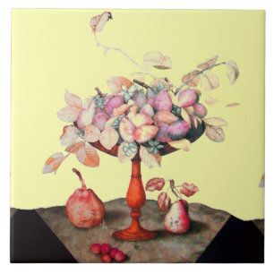 SEIZOENS Prunes Cherries en Jasmijnen Tegeltje