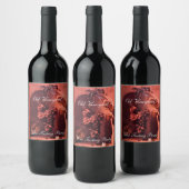 SEIZOENS VRUCHTIGHEID / GRAPES , BLAUW REUZER WIJN ETIKET (Flessen)