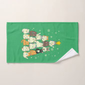 Seizoensbegroeten kerstboom handdoek (Handdoek)