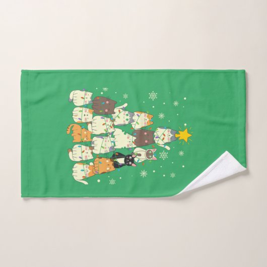 Seizoensbegroeten kerstboom handdoek (Handdoek)