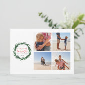 Seizoensbegroeten multifoe kerstvakantie save the date (Staand voorkant)