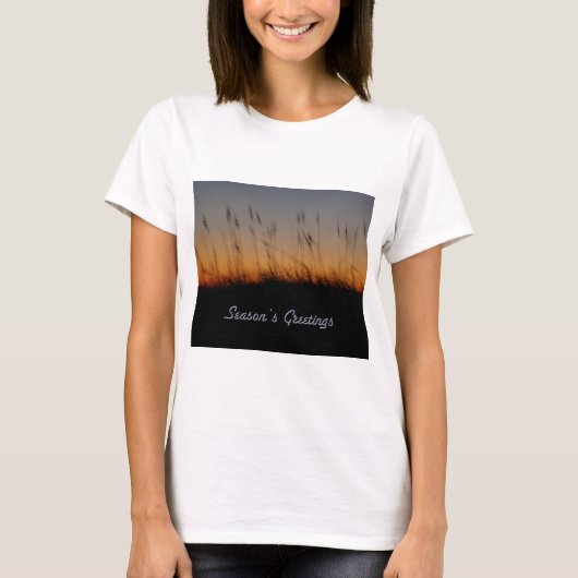 Seizoensbegroeten Zee Oats and Dunes op Sunset T-shirt (Voorkant)