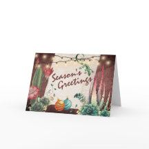 Seizoensbegroetings Cacti en Succulents Kerstmis