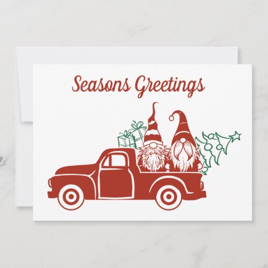 Seizoensbegroetings gnome voegt sentiment Kerstmis (Voorkant)