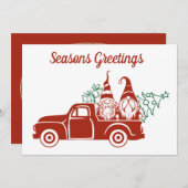 Seizoensbegroetings gnome voegt sentiment Kerstmis (Voorkant / Achterkant)