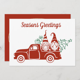 Seizoensbegroetings gnome voegt sentiment Kerstmis