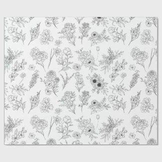 seizoensbloemen inpakpapier