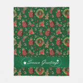 Seizoensbroden kerstontbijt Mannen Fleece Deken (Voorkant)